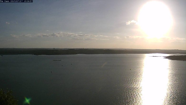 Lake Travis webcam, July 17, 2015 6:45 PM CT