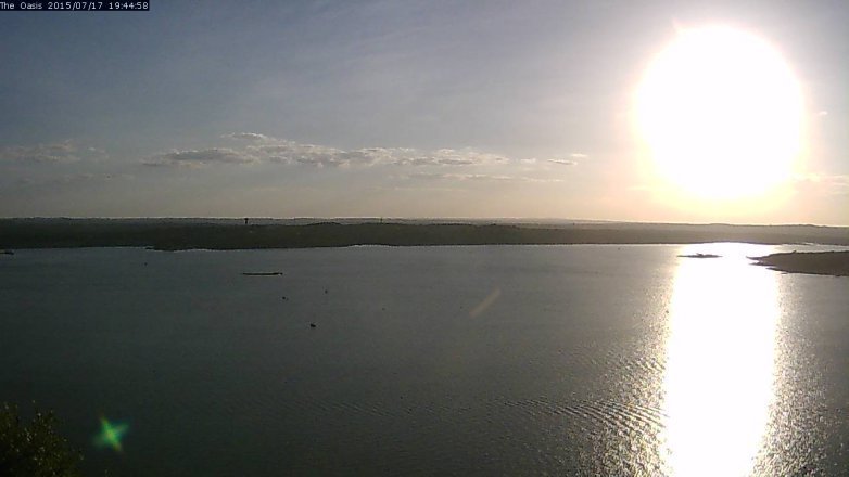 Lake Travis webcam, July 17, 2015 6:50 PM CT