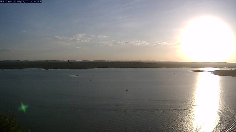 Lake Travis webcam, July 17, 2015 7:10 PM CT