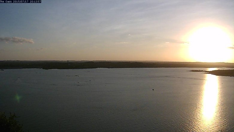 Lake Travis webcam, July 17, 2015 7:20 PM CT