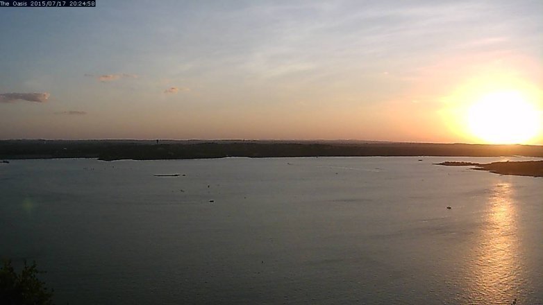 Lake Travis webcam, July 17, 2015 7:30 PM CT