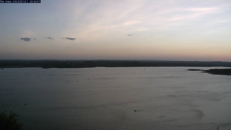 Lake Travis webcam, July 17, 2015 7:45 PM CT