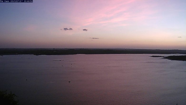 Lake Travis webcam, July 17, 2015 7:55 PM CT