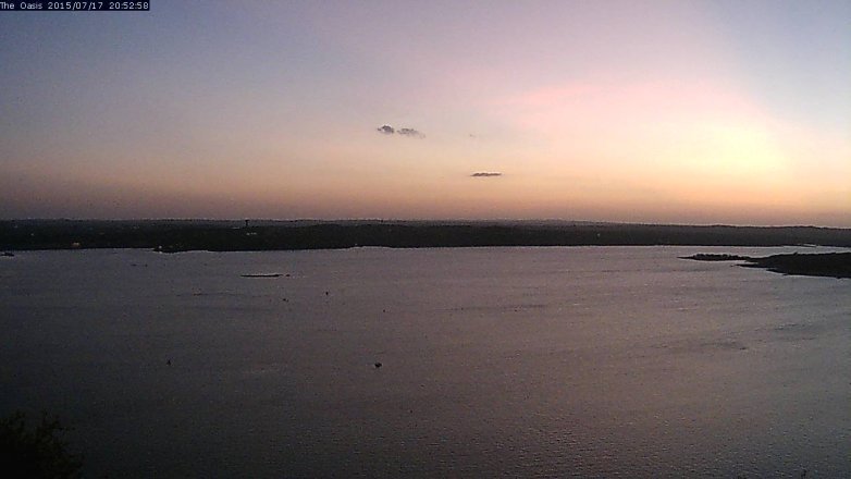 Lake Travis webcam, July 17, 2015 8:00 PM CT