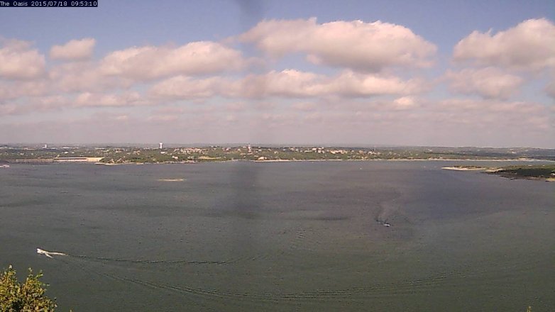 Lake Travis webcam, July 18, 2015 9:00 AM CT