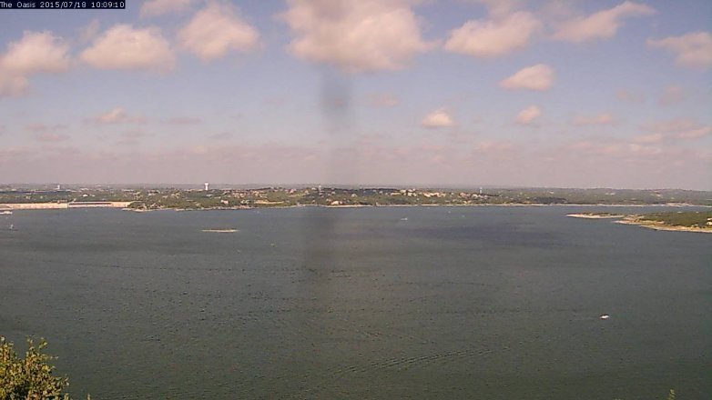 Lake Travis webcam, July 18, 2015 9:15 AM CT