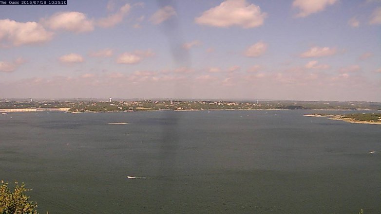Lake Travis webcam, July 18, 2015 9:30 AM CT