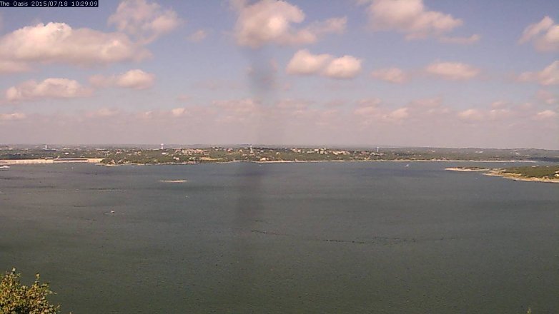 Lake Travis webcam, July 18, 2015 9:35 AM CT