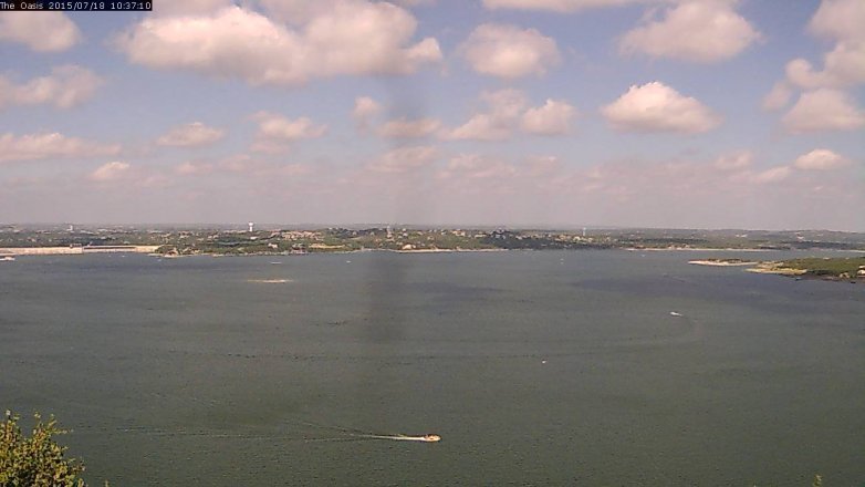 Lake Travis webcam, July 18, 2015 9:45 AM CT