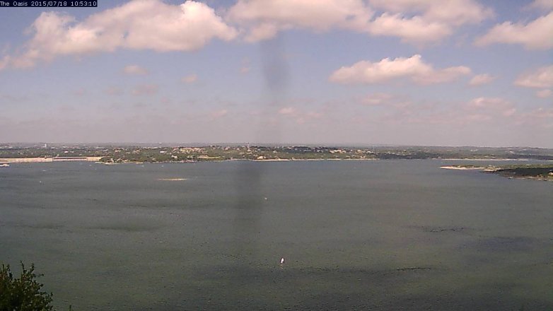 Lake Travis webcam, July 18, 2015 10:00 AM CT