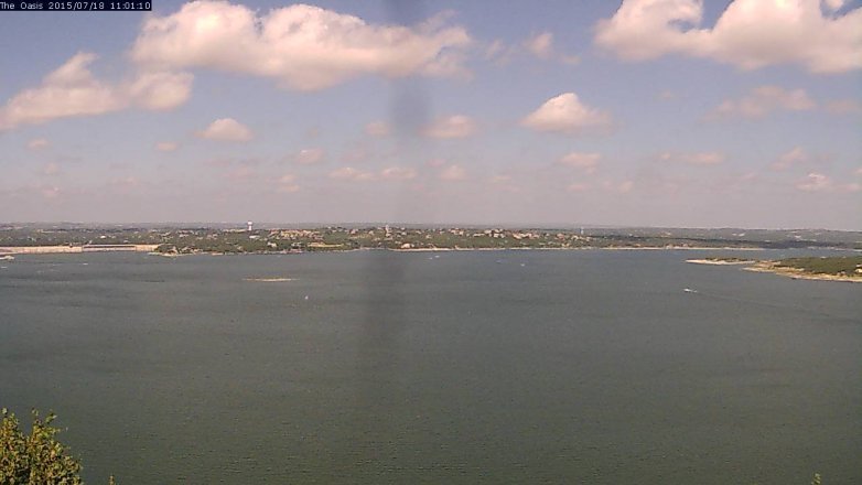 Lake Travis webcam, July 18, 2015 10:05 AM CT