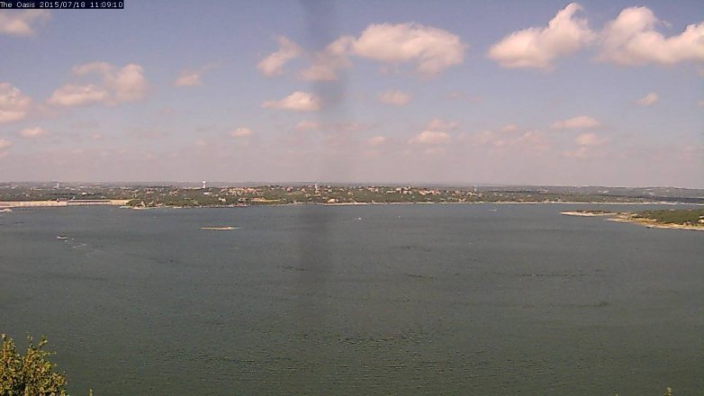 Lake Travis webcam, July 18, 2015 10:15 AM CT