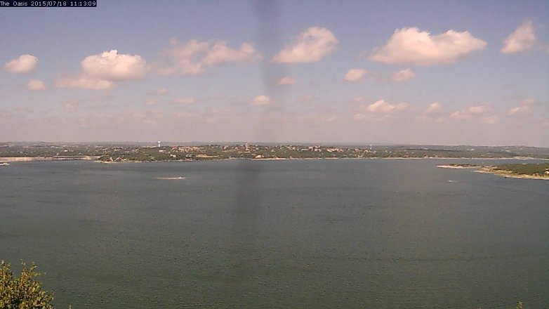 Lake Travis webcam, July 18, 2015 10:20 AM CT