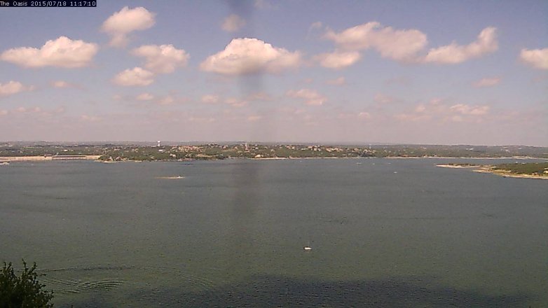 Lake Travis webcam, July 18, 2015 10:25 AM CT