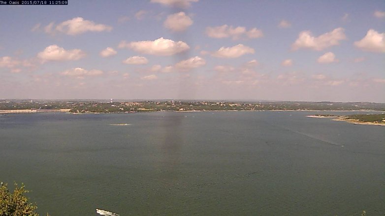 Lake Travis webcam, July 18, 2015 10:30 AM CT
