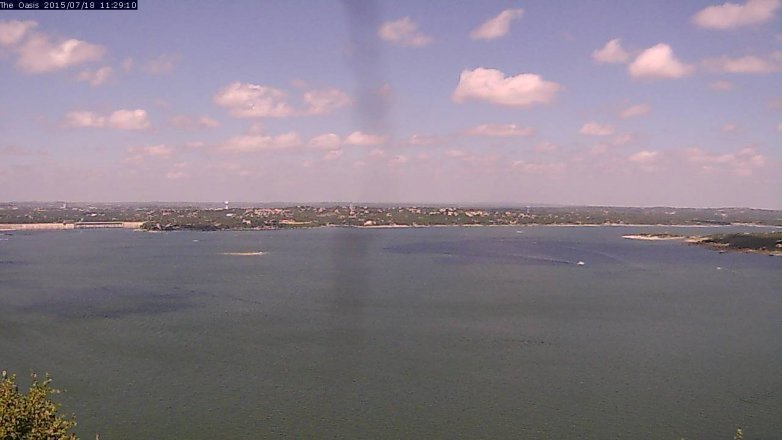 Lake Travis webcam, July 18, 2015 10:35 AM CT