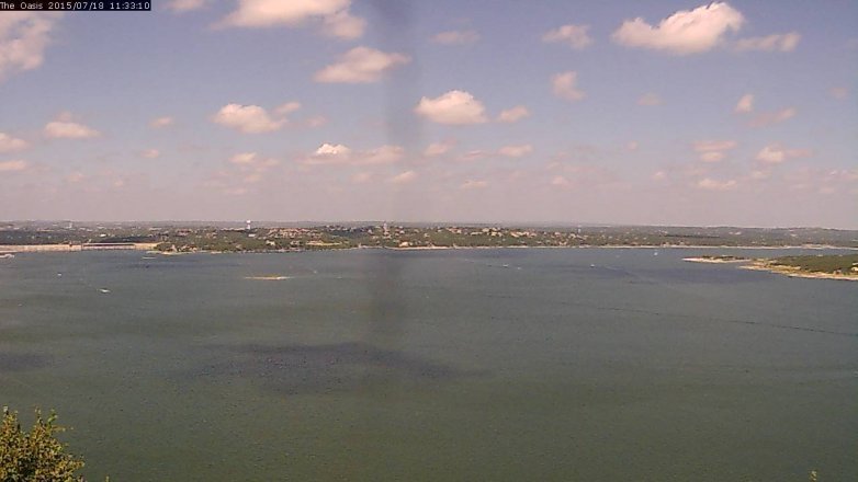 Lake Travis webcam, July 18, 2015 10:40 AM CT