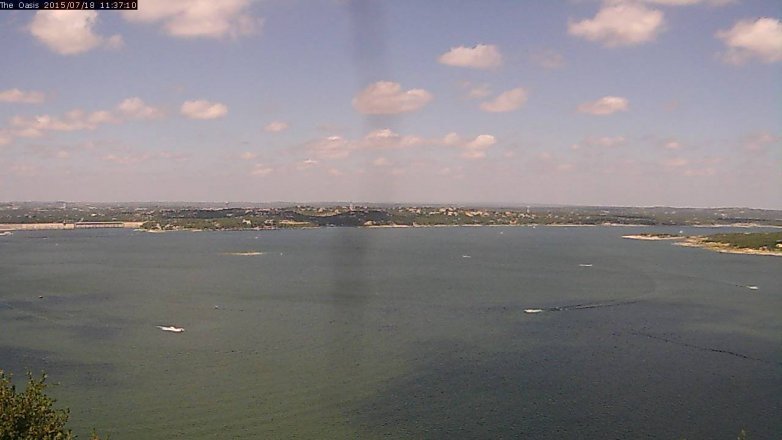 Lake Travis webcam, July 18, 2015 10:45 AM CT