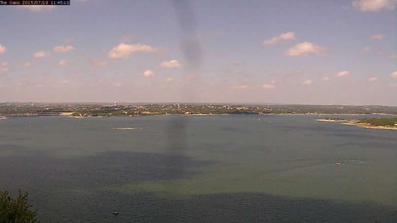 Lake Travis webcam, July 18, 2015 10:50 AM CT
