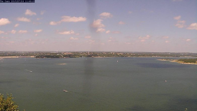 Lake Travis webcam, July 18, 2015 10:55 AM CT