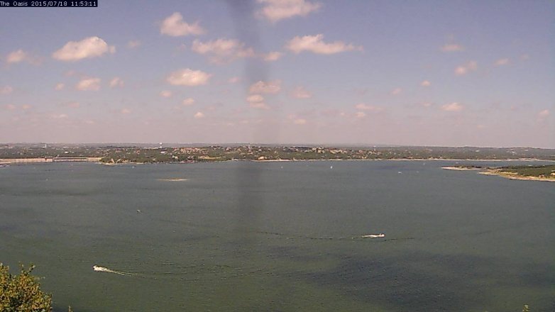Lake Travis webcam, July 18, 2015 11:00 AM CT