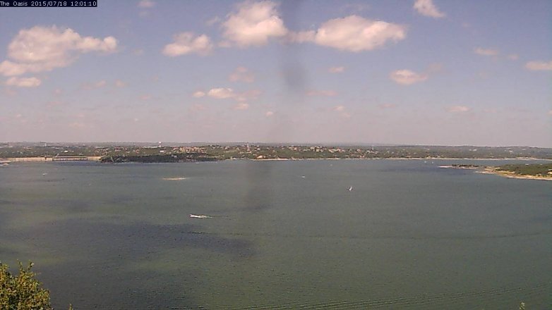 Lake Travis webcam, July 18, 2015 11:05 AM CT