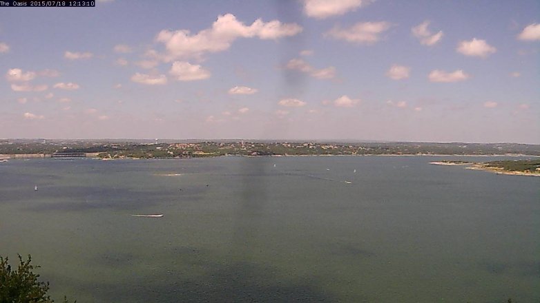 Lake Travis webcam, July 18, 2015 11:20 AM CT
