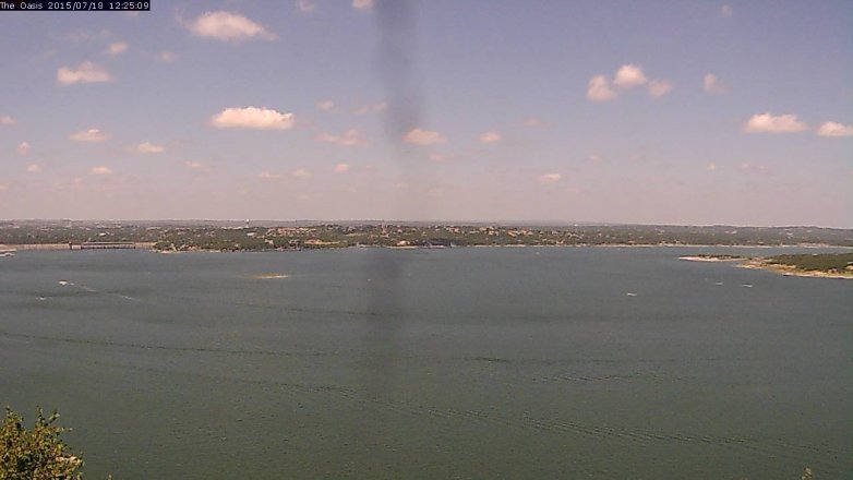 Lake Travis webcam, July 18, 2015 11:30 AM CT