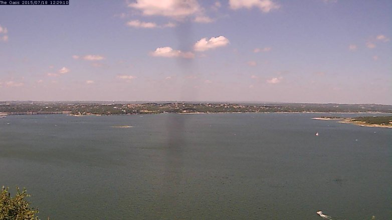 Lake Travis webcam, July 18, 2015 11:35 AM CT