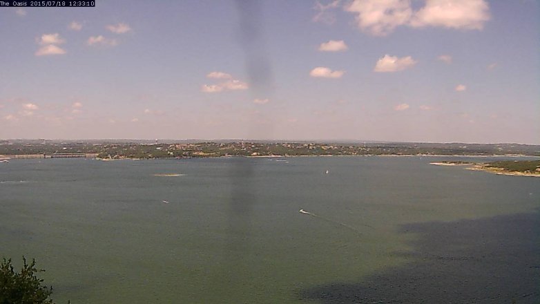 Lake Travis webcam, July 18, 2015 11:40 AM CT