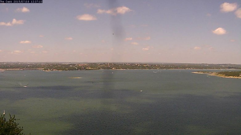 Lake Travis webcam, July 18, 2015 11:45 AM CT
