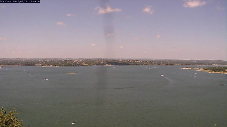 Lake Travis webcam, July 18, 2015 11:55 AM CT