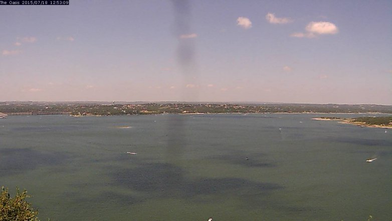 Lake Travis webcam, July 18, 2015 12:00 PM CT