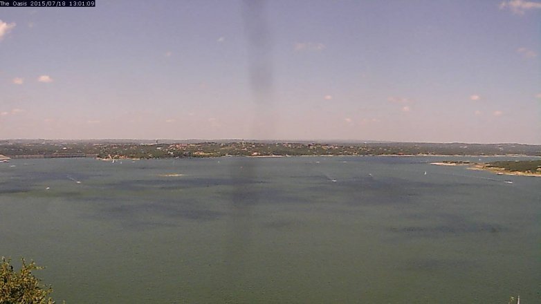 Lake Travis webcam, July 18, 2015 12:05 PM CT