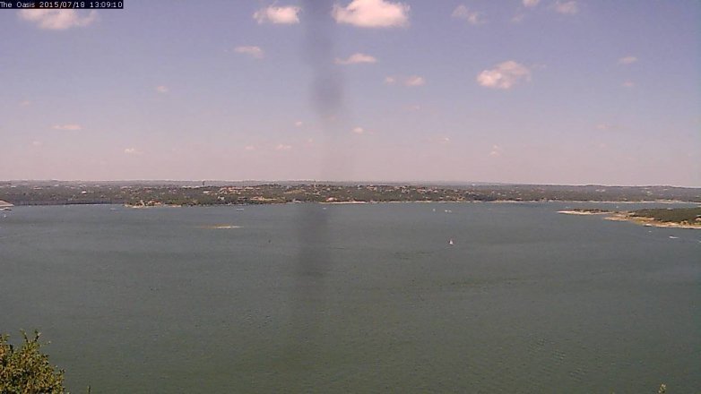 Lake Travis webcam, July 18, 2015 12:15 PM CT