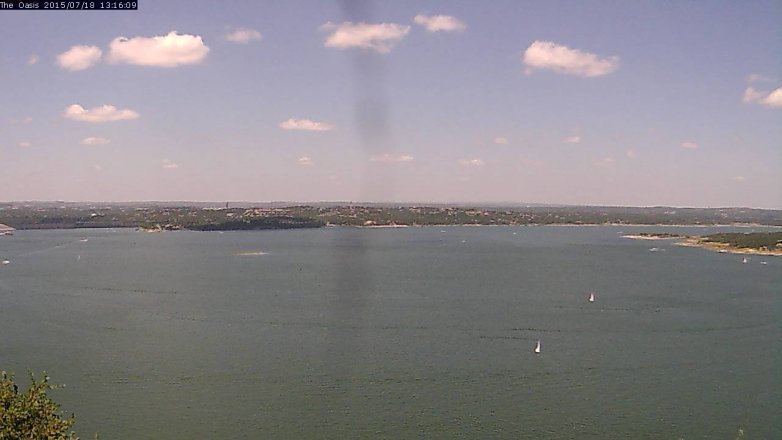 Lake Travis webcam, July 18, 2015 12:25 PM CT