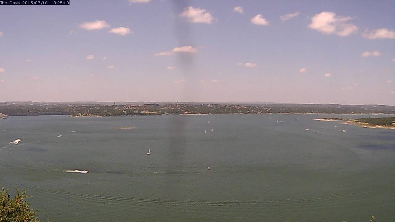 Lake Travis webcam, July 18, 2015 12:30 PM CT