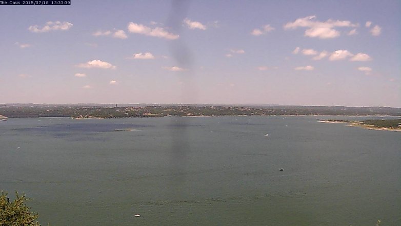 Lake Travis webcam, July 18, 2015 12:40 PM CT