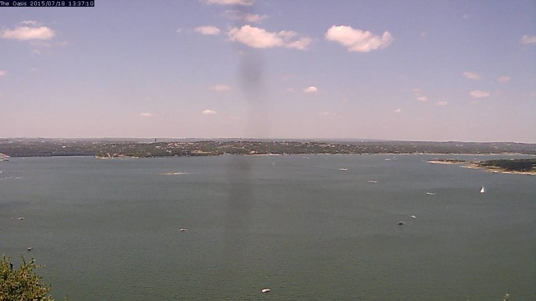 Lake Travis webcam, July 18, 2015 12:45 PM CT