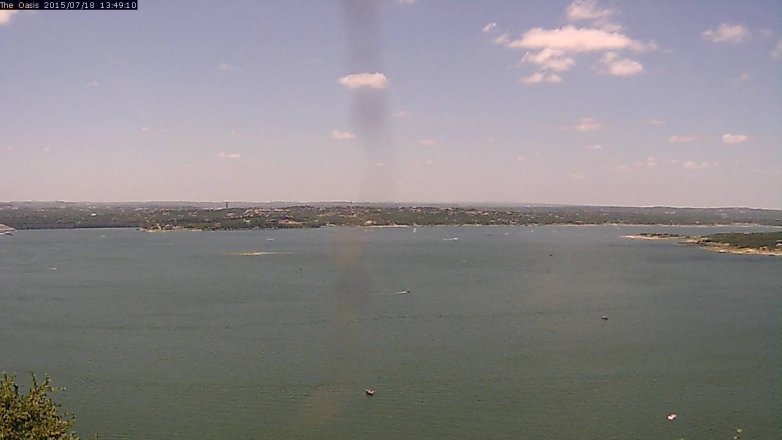 Lake Travis webcam, July 18, 2015 12:55 PM CT