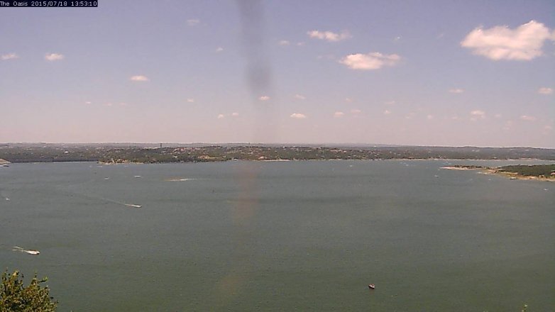 Lake Travis webcam, July 18, 2015 1:00 PM CT