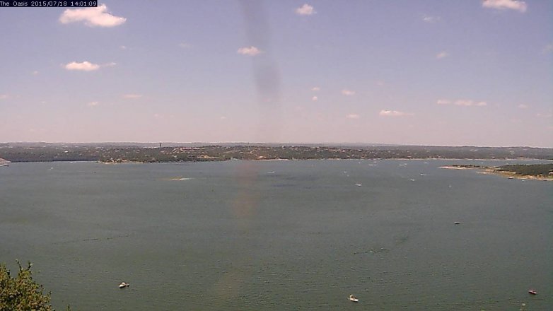 Lake Travis webcam, July 18, 2015 1:05 PM CT
