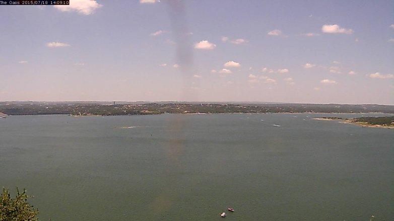 Lake Travis webcam, July 18, 2015 1:15 PM CT