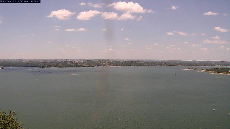 Lake Travis webcam, July 18, 2015 1:35 PM CT