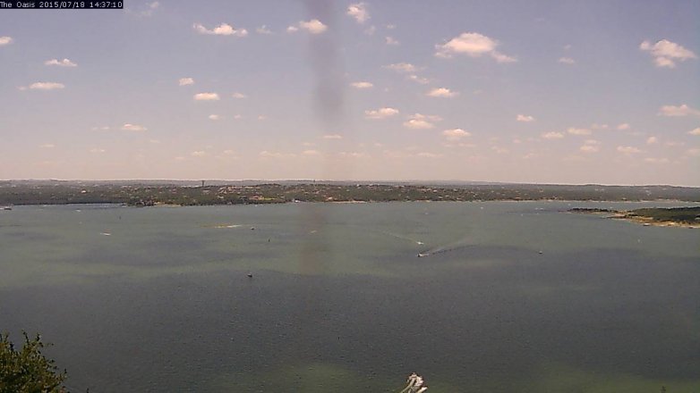 Lake Travis webcam, July 18, 2015 1:45 PM CT
