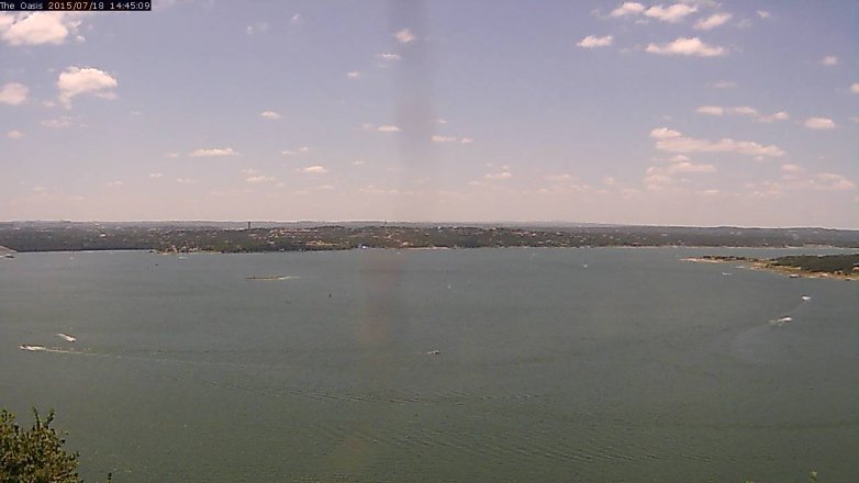 Lake Travis webcam, July 18, 2015 1:50 PM CT