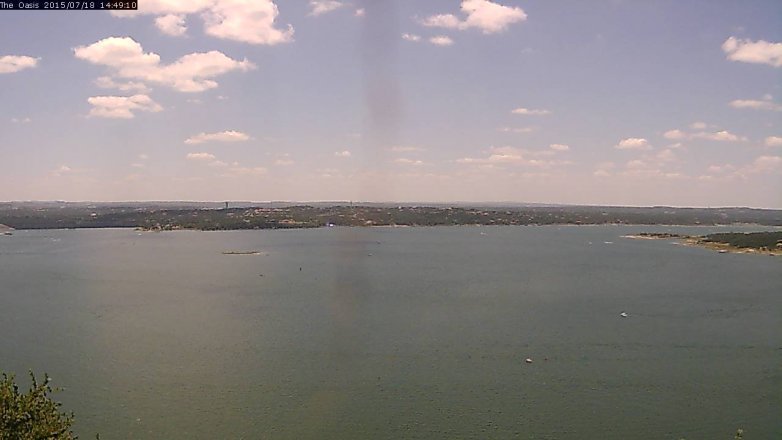 Lake Travis webcam, July 18, 2015 1:55 PM CT