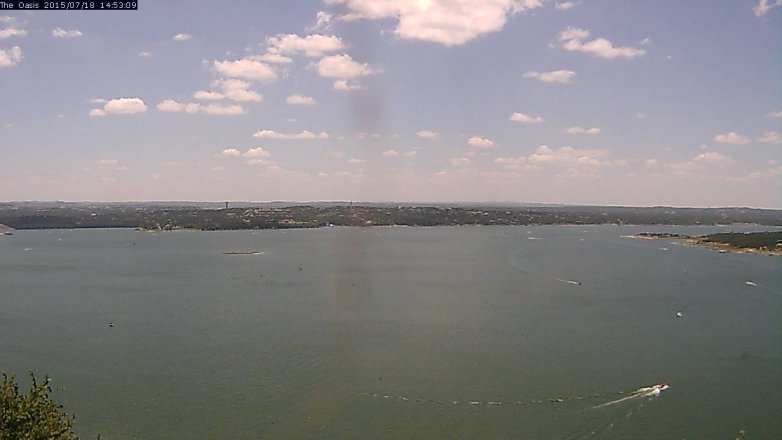 Lake Travis webcam, July 18, 2015 2:00 PM CT