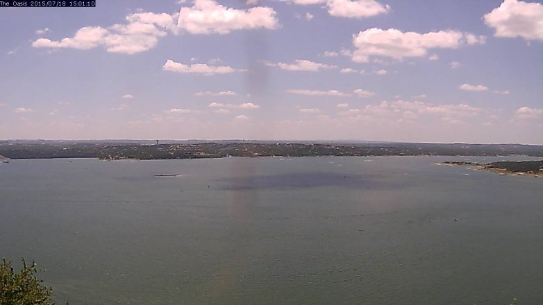 Lake Travis webcam, July 18, 2015 2:05 PM CT