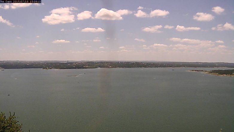 Lake Travis webcam, July 18, 2015 2:15 PM CT